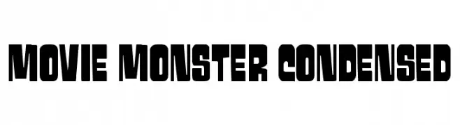 Movie Monster Condensed  Frei Schriftart Herunterladen
