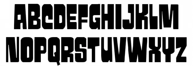 Movie Monster Condensed Caratteri MAIUSCOLE