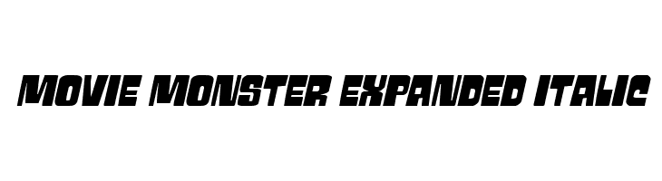 Movie Monster Expanded Italic  font caratteri gratis