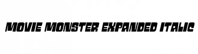 Movie Monster Expanded Italic  Descarca Fonturi Gratis