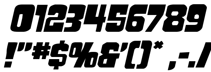 Movie Monster Expanded Italic Font OTHER CHARS