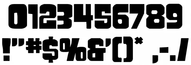 Movie Monster Expanded Font OTHER CHARS