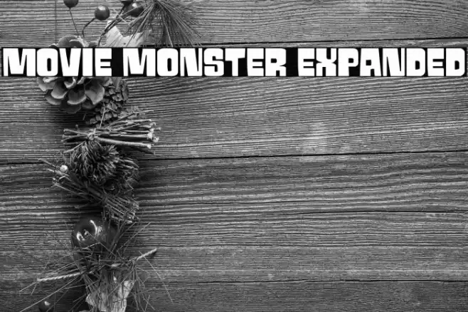 Movie Monster Expanded Font examples
