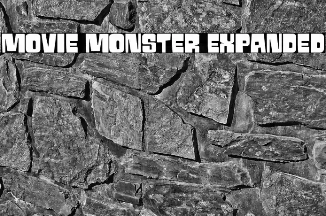 Movie Monster Expanded Font examples
