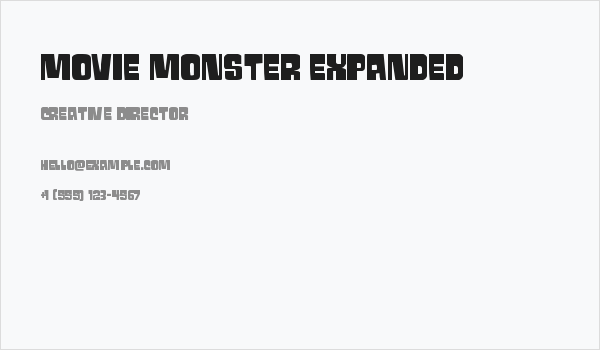 Movie Monster Expanded Business Card