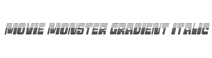 Movie Monster Gradient Italic  フリーフォントのダウンロード