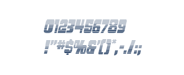 Movie Monster Gradient Italic Other Characters