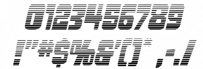 Movie Monster Gradient Italic Font OTHER CHARS