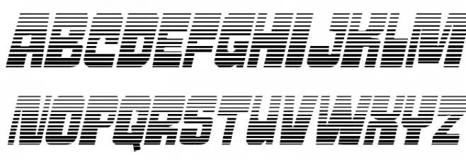 Movie Monster Gradient Italic Schriftart Groß