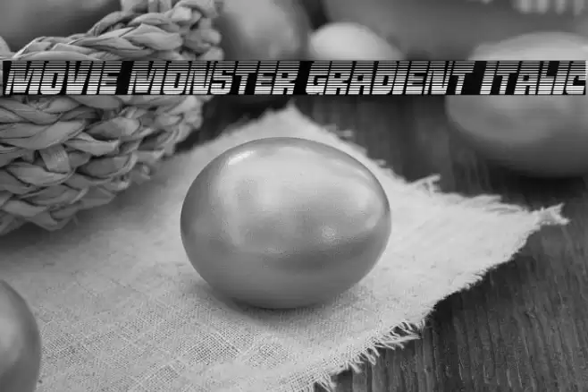 Movie Monster Gradient Italic Font examples