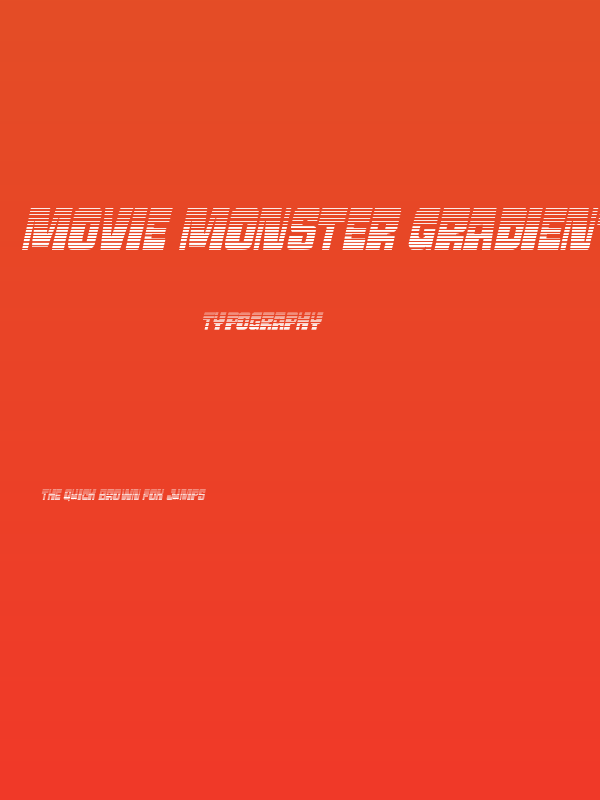 Movie Monster Gradient Italic Poster