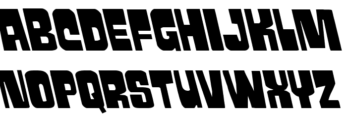 Movie Monster Leftalic Font LOWERCASE