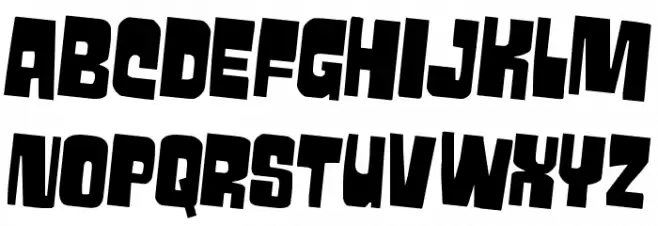 Movie Monster Rotated 2 Font Litere mari