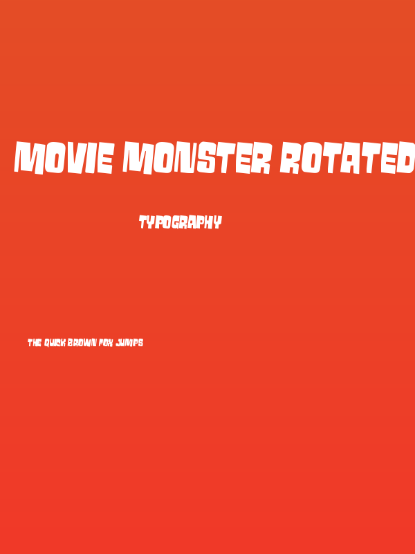 Movie Monster Rotated 2 Poster