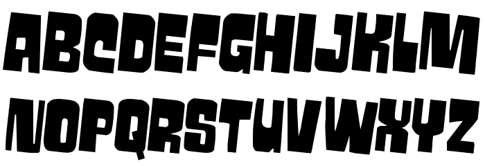Movie Monster Rotated 2 Font LOWERCASE