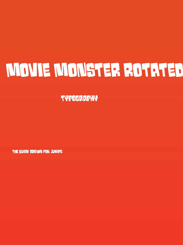 Movie Monster Rotated Poster