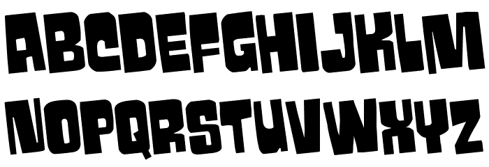 Movie Monster Rotated Font LOWERCASE