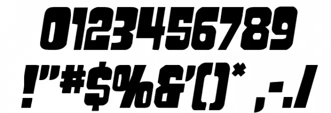 Movie Monster Semi-Italic Font OTHER CHARS