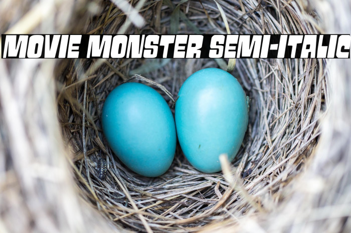 Movie Monster Semi-Italic Example 1