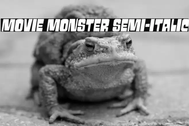 Movie Monster Semi-Italic Font examples