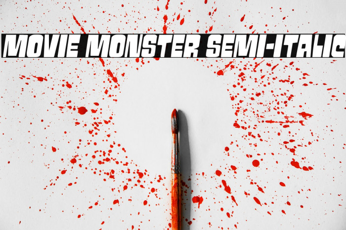 Movie Monster Semi-Italic Example 3