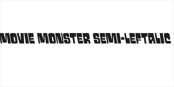 Movie Monster Semi-Leftalic Logo