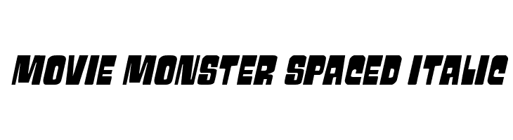 Movie Monster Spaced Italic  font caratteri gratis