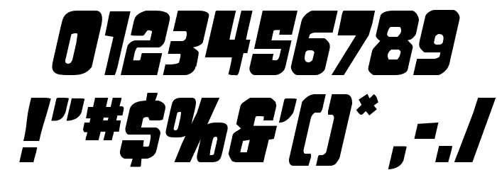 Movie Monster Spaced Italic Font OTHER CHARS