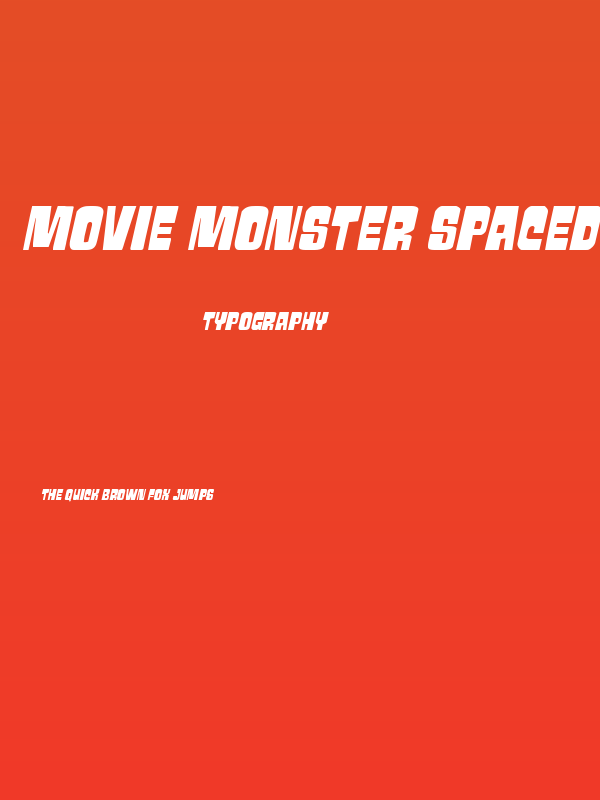 Movie Monster Spaced Italic Poster