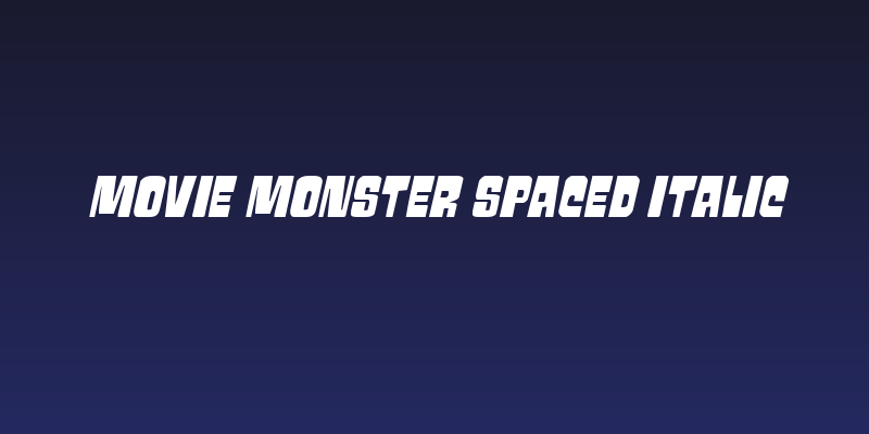 Movie Monster Spaced Italic Social Header