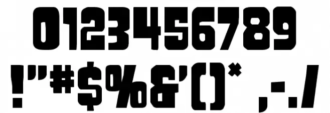 Movie Monster Spaced Font OTHER CHARS