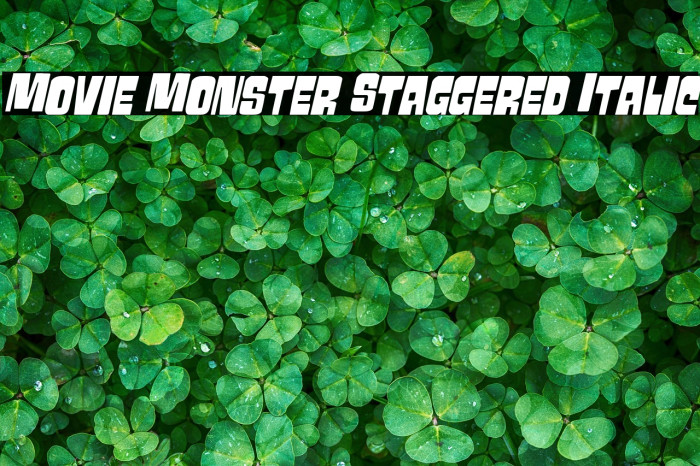 Movie Monster Staggered Italic Example 3