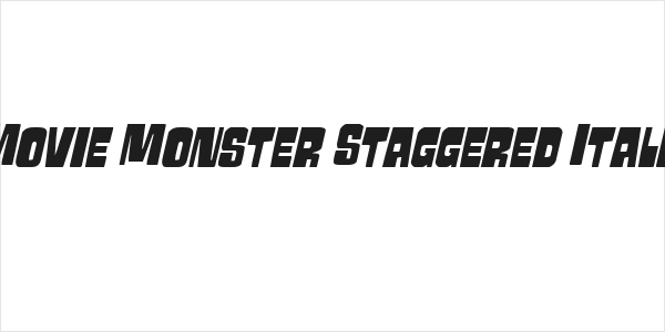 Movie Monster Staggered Italic Logo