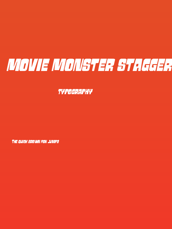 Movie Monster Staggered Italic Poster