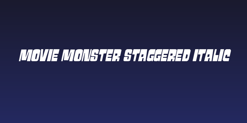 Movie Monster Staggered Italic Social Header