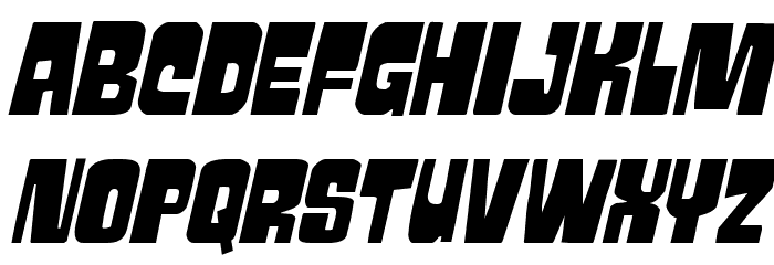 Movie Monster Staggered Italic Font LOWERCASE