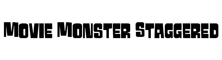 Movie Monster Staggered  フリーフォントのダウンロード