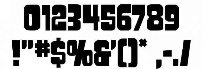 Movie Monster Staggered Font OTHER CHARS