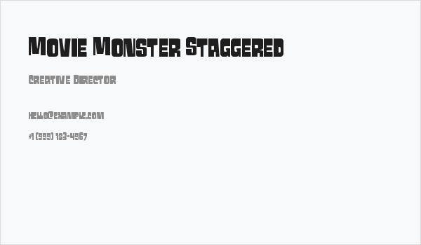 Movie Monster Staggered Business Card