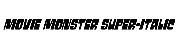 Movie Monster Super-Italic  नि: शुल्क फ़ॉन्ट्स डाउनलोड