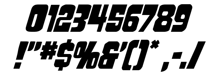 Movie Monster Super-Italic Font OTHER CHARS