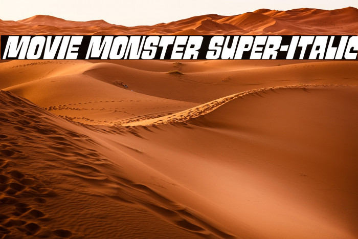 Movie Monster Super-Italic Example 2