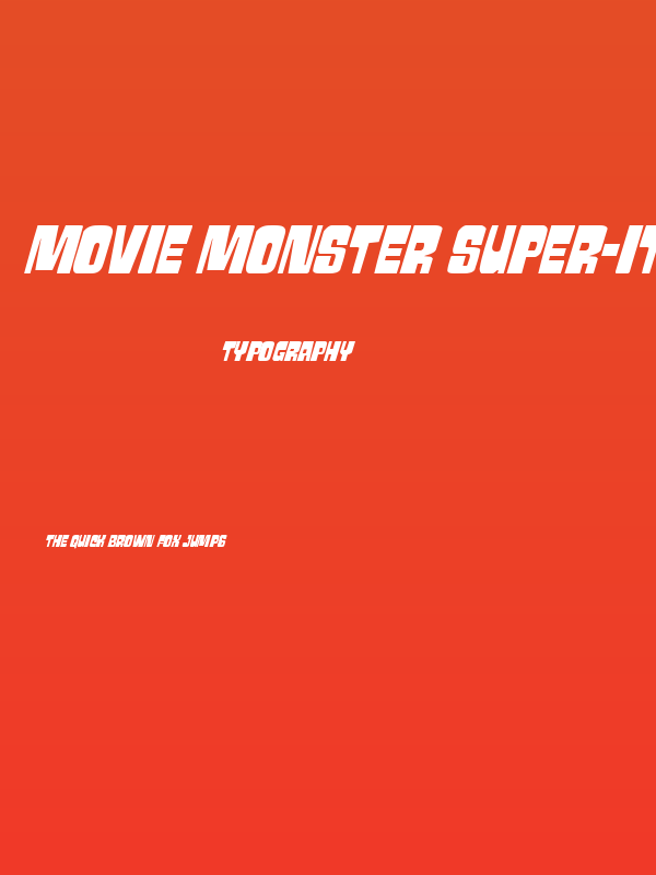 Movie Monster Super-Italic Poster