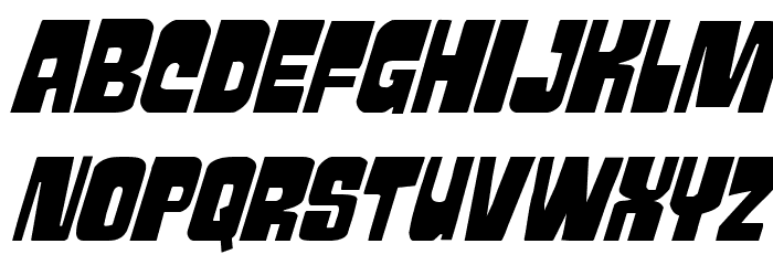 Movie Monster Super-Italic Font LOWERCASE
