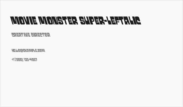 Movie Monster Super-Leftalic Business Card
