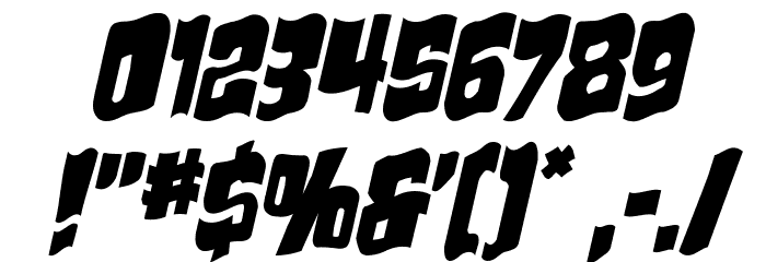 Movie Monster Wavy 2 Italic Font OTHER CHARS