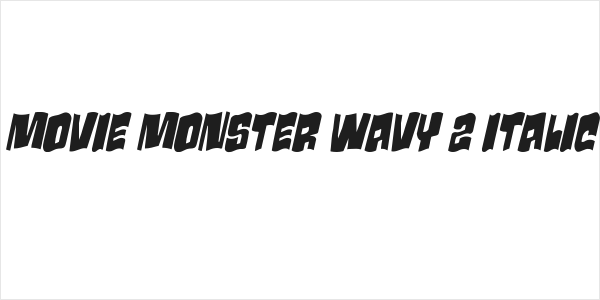 Movie Monster Wavy 2 Italic Logo