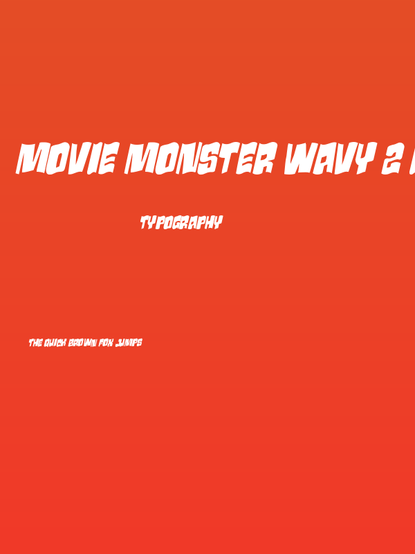 Movie Monster Wavy 2 Italic Poster