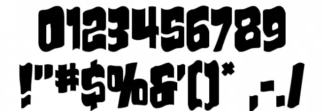 Movie Monster Wavy 2 Font OTHER CHARS
