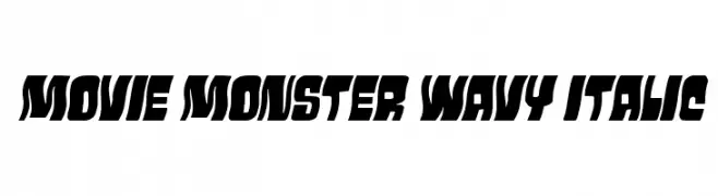 Movie Monster Wavy Italic  Fuentes Gratis Descargar